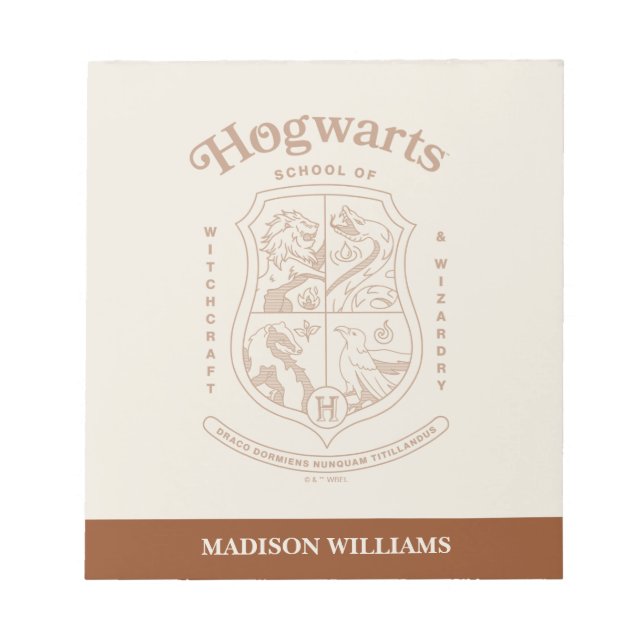 HOGWARTS™ School of Witchcraft and Wizardry Crest Notizblock (Vorderseite)
