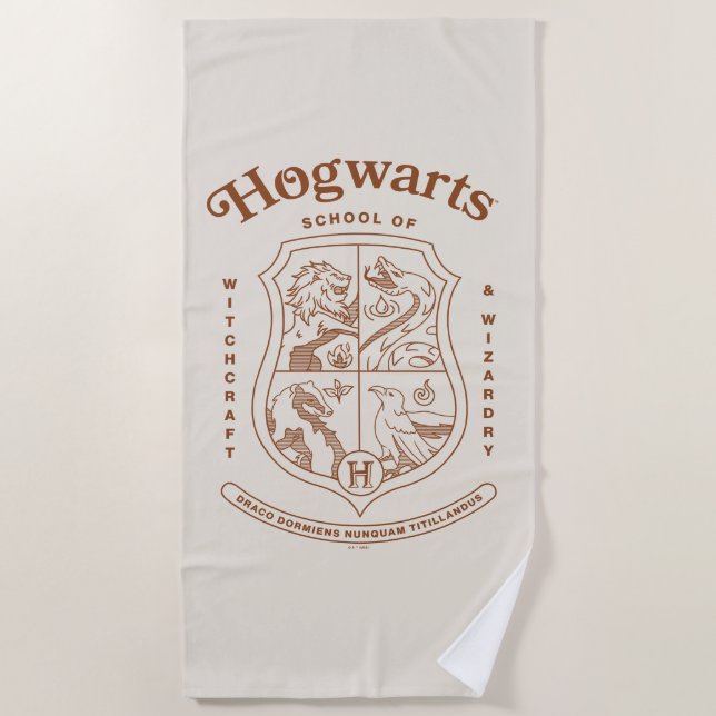 HOGWARTS™ School of Witchcraft and Wizardry Crest Strandtuch (Vorderseite)