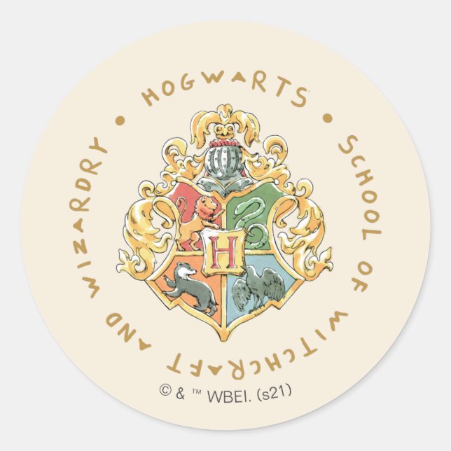 HOGWARTS™ Schule für Hexerei und Zauberei Runder Aufkleber (Vorderseite)