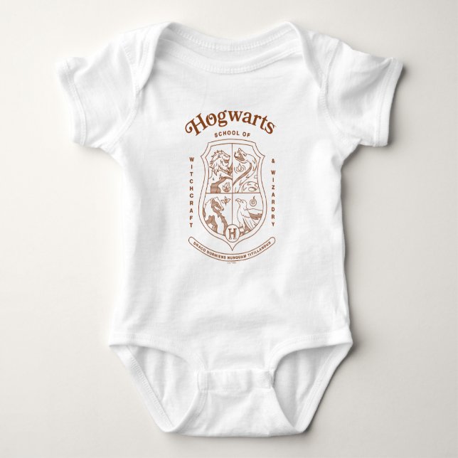 HOGWARTS™ Schule für Hexerei und Zauberei Wappen Baby Strampler (Vorderseite)