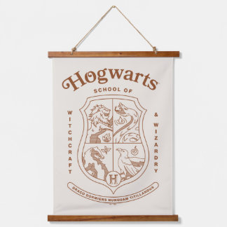 HOGWARTS™ Schule für Hexerei und Zauberei Wappen Wandteppich Mit Holzrahmen