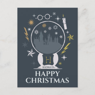 HOGWARTS™ Snow Globe Grafik Feiertagspostkarte