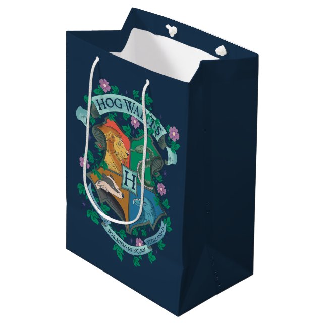 HOGWARTS™ Wappen Mittlere Geschenktüte (Vorderseite Schrägansicht)