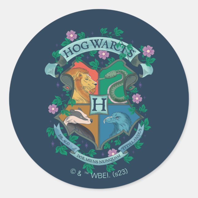 HOGWARTS™ Wappen Runder Aufkleber (Vorderseite)