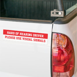 HoH-Fahrer, bitte visuelles Signal verwenden - War Autoaufkleber