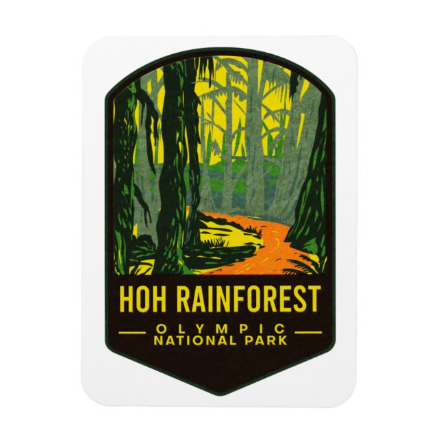 Hoh Rain Forest Olympischer Nationalpark Magnet (Vertikal)