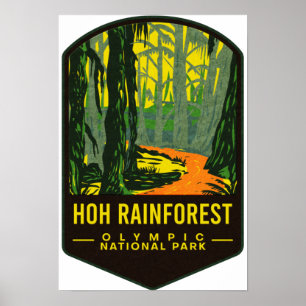 Hoh Rain Forest Olympischer Nationalpark Poster