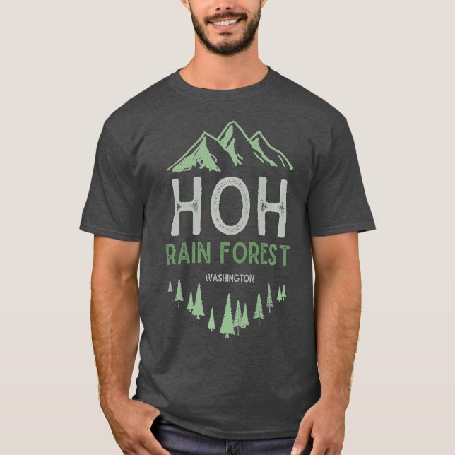 Hoh Rain Forest Washington Olympischer Nationalpar T-Shirt (Vorderseite)
