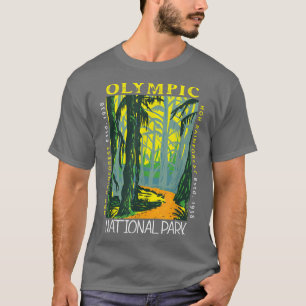 Hoh Rainforest Washington Nationalpark Vintag  T-Shirt