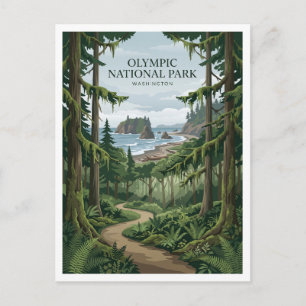 Hoh-Regenwald Forks Washington Postkarte