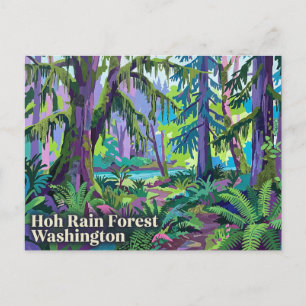 Hoh-Regenwald Washington USA Postkarte