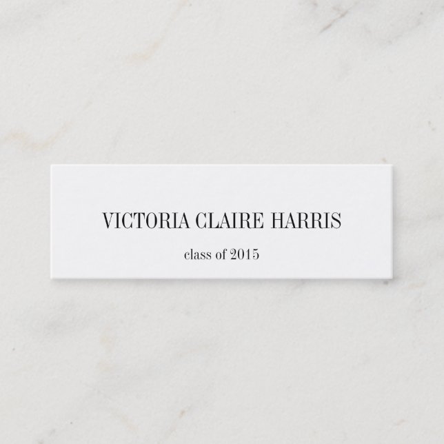 Hohe akademische Abschlusseinsatzklasse der Telefonnummerkarte (Vorderseite)