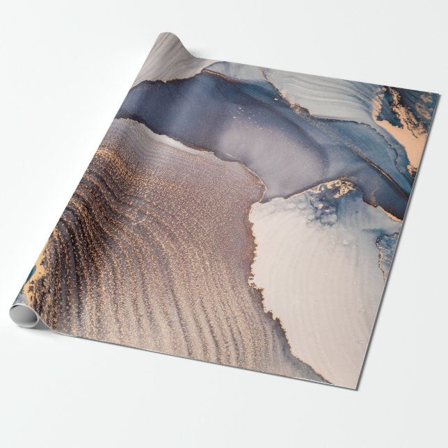 Hohe Auflösung. Luxuriöse abstrakte Flüssigkunstma Geschenkpapier (Ungerollt)