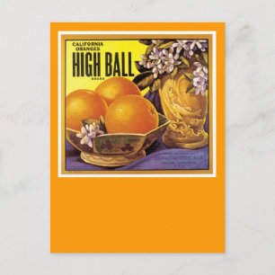 Hohe Ball-Kalifornien-Orangen Postkarte