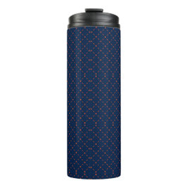 Hohe blaue Reisebecher mit schwarzem Deckel Thermosbecher