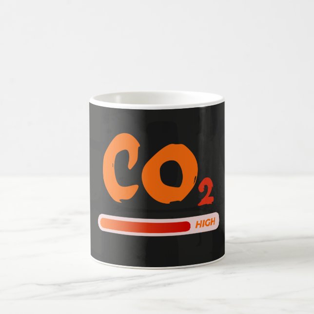 Hohe CO2-Verschmutzung, farbig Kaffeetasse (Mittel)