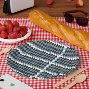 hohe Darstellung von Damast-Grafik-Gras, Pappteller