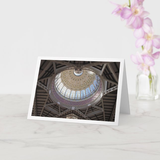 Höhe des Mercado Central, Valencia, España Karte (Orchidee)