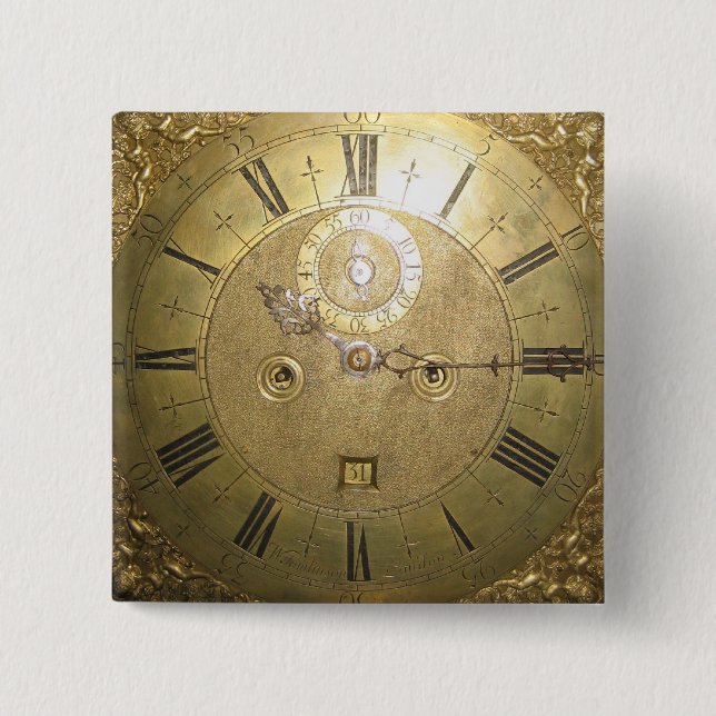 Hohe Fall-Uhr II Williams Tomlinson Button (Vorderseite)