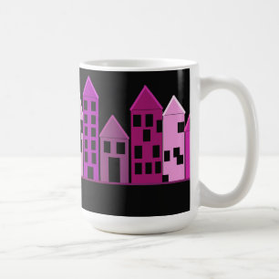 Hohe Farbige Gebäude Tasse