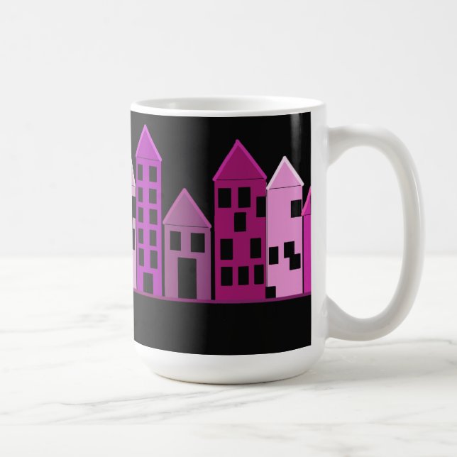 Hohe Farbige Gebäude Tasse (Rechts)
