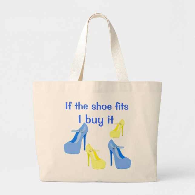 Hohe Fersen-Schuh-Entwurfs-Tasche Jumbo Stoffbeutel (Vorne)