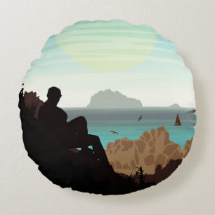 hohe Flucht Rundes Kissen