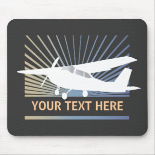 Hohe Flügel-Flugzeuge - kundenspezifischer Text Mousepad