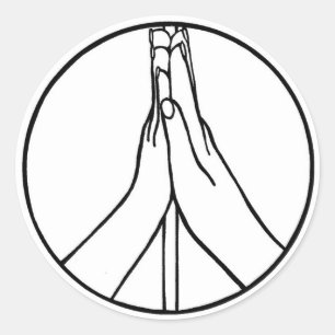 Hohe fünf Friedenszeichenaufkleber Runder Aufkleber