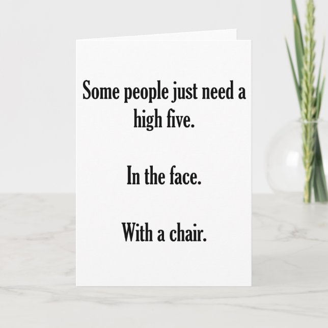 Hohe fünf karte (Vorderseite)