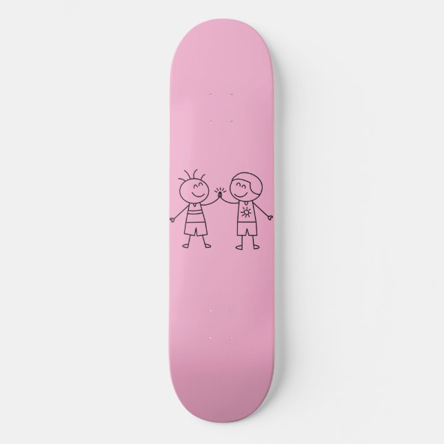 Hohe Fünf-mal-Bump-Peace-Brüderlichkeit Skateboard (Vorderseite)