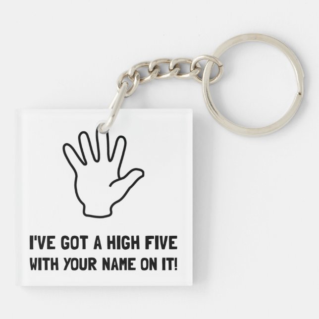 Hohe fünf schlüsselanhänger (Rückseite)