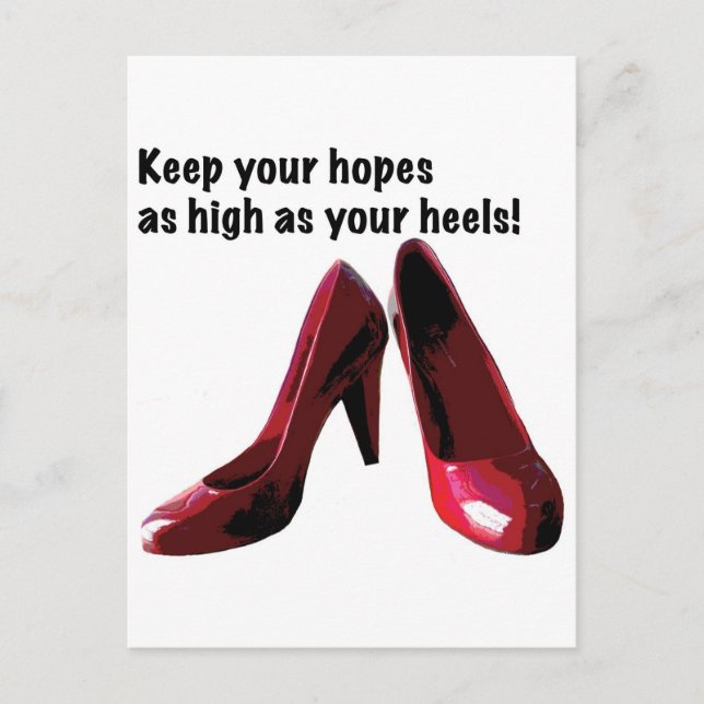 Hohe Hoffnungen. High Heels. Postkarte (Vorderseite)