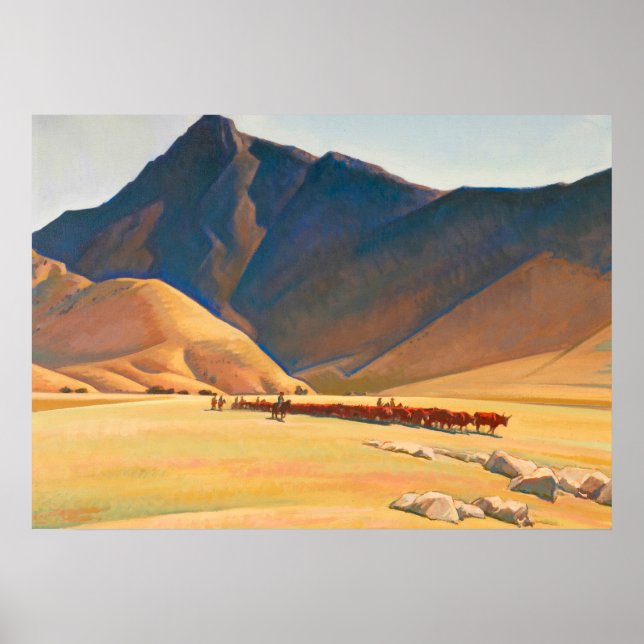 Hohe Hügel von Tehachapi, 1936 von Maynard Dixon Poster (Vorne)