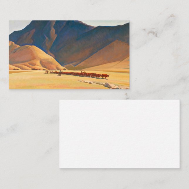 Hohe Hügel von Tehachapi, 1936 von Maynard Dixon Visitenkarte (Vorne/Hinten)