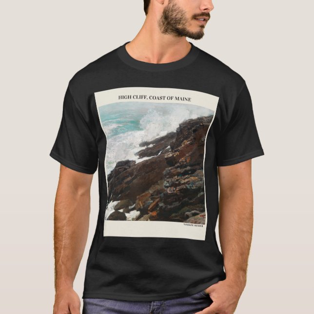 Hohe Klippenküste von Maine durch Winslow Homer Ab T-Shirt (Vorderseite)