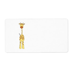 Hohe niedliche Giraffe. Cartoon-Tier