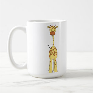 Hohe niedliche Giraffe. Cartoon-Tier Tasse