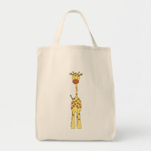 Hohe niedliche Giraffe. Cartoon-Tier Tragetasche
