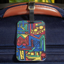 Hohe Noon-Hand-Malerei moderner Kunst Gepäckanhänger