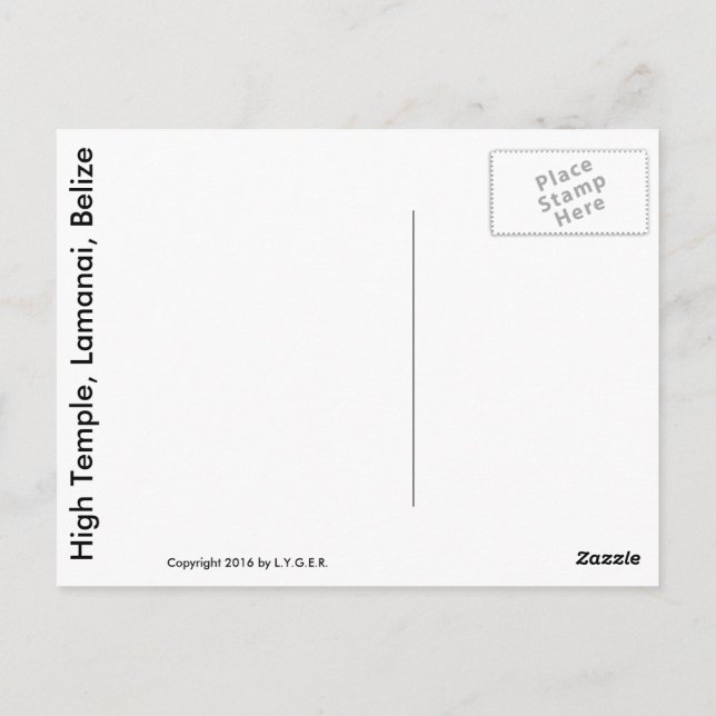 Hohe Pyramide, Lamanai, Belize Postcard Postkarte (Rückseite)