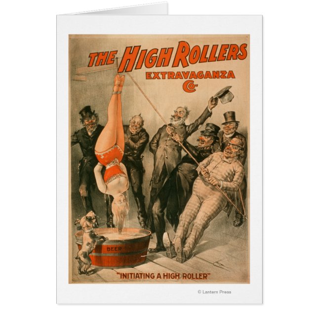 Hohe RollerDunking-Frau in Bierposter (Vorne)