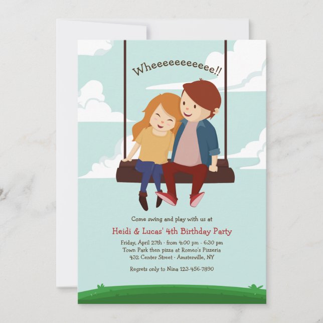 Hohe schwingeinladung einladung (Vorderseite)