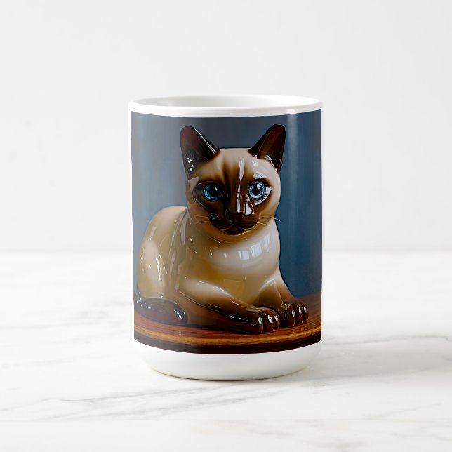 Hohe Siamesen-Katzen-Tasse Kaffeetasse (Mittel)