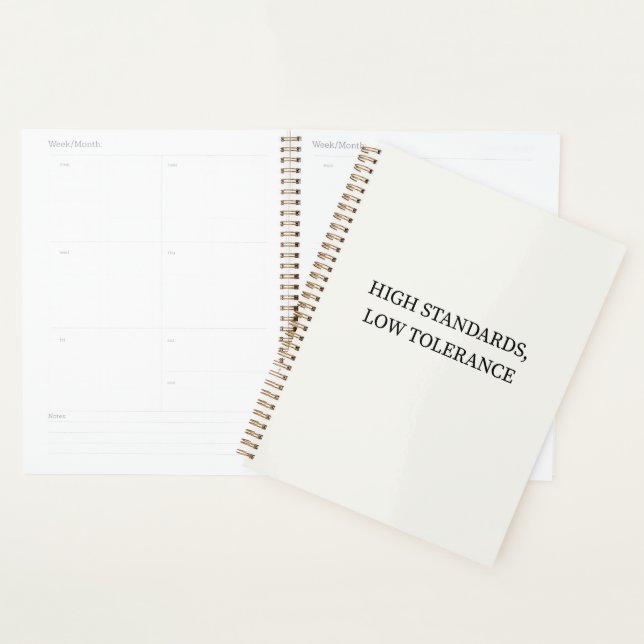 Hohe Standards, geringe Toleranz Minimalistisches  Planer (Anzeige)