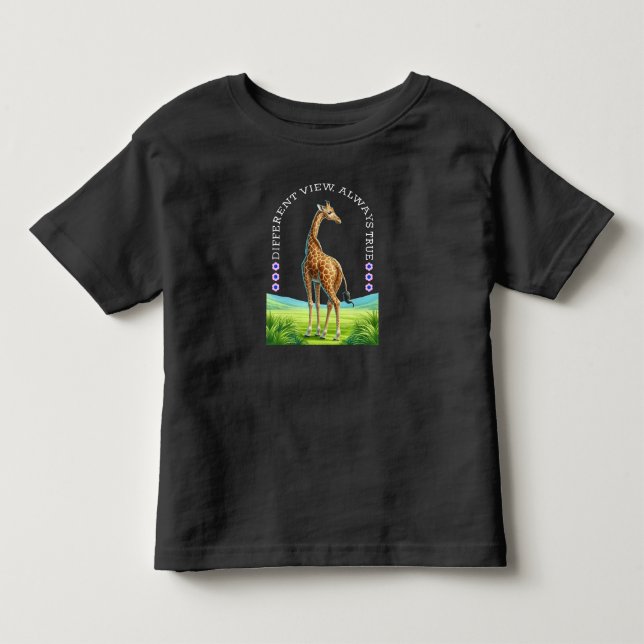 hohe stehende Giraffe Kleinkind T-shirt (Vorderseite)