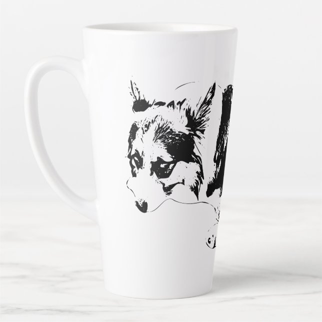 Hohe Tinte, sanfter Anstieg Milchtasse (Links)