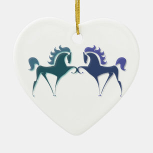 Hohe Tretenpferdeverzierung Keramik Ornament