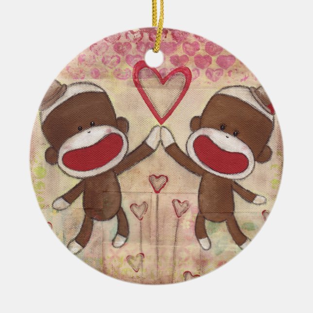 Hohe Verzierung fünf Keramikornament (Vorne)