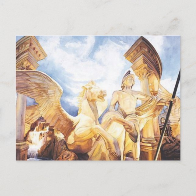 "Hohe Winde" Caesars Palast Wasserfarbe Postkarte (Vorderseite)